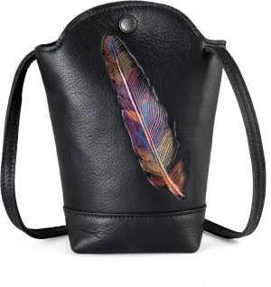 Genuine Leather Mini Crossbody Bag Crossbody Phone Purse for Women
