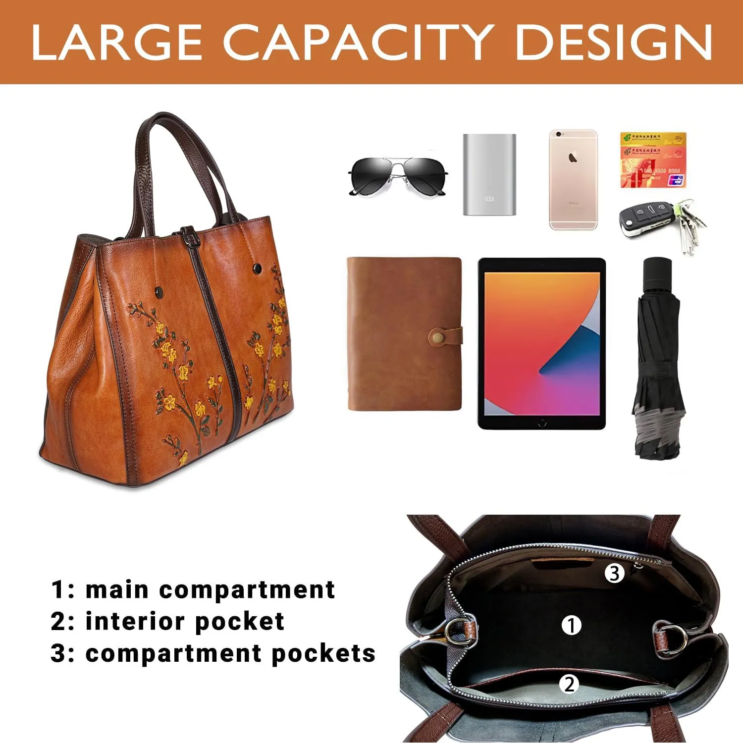Genuine Leather Satchel for Women Top Handle Bags Handmade Purse Vintage Embossed Leather Crossbody Handbags Hobo Bag