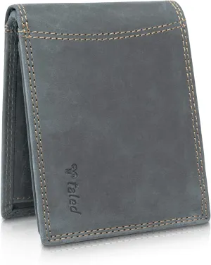 Genuine Leather Wallet - RFID Blocking Wallet for Men,12 Card Holder with Coin Pocket for Men with Gift Box