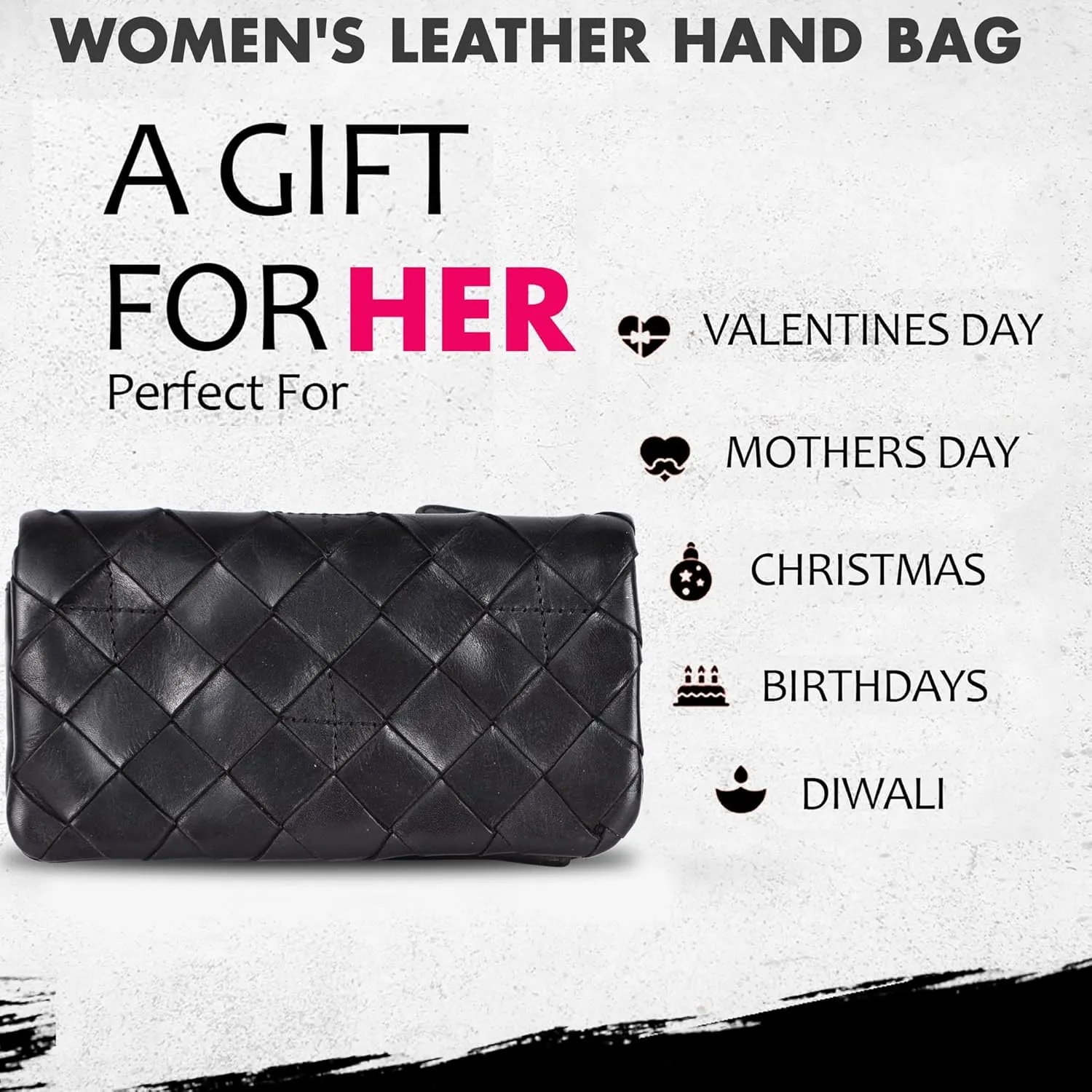 Genuine Leather Wallets for Women, Small Wallet for Ladies Zipper Coin Purse Credit Card Holder with Strap (VL-167-BLACK)