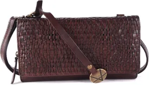 Genuine Leather Wallets for Women, Small Wallet for Ladies Zipper Coin Purse Credit Card Holder with Strap (VL-409-Brown)