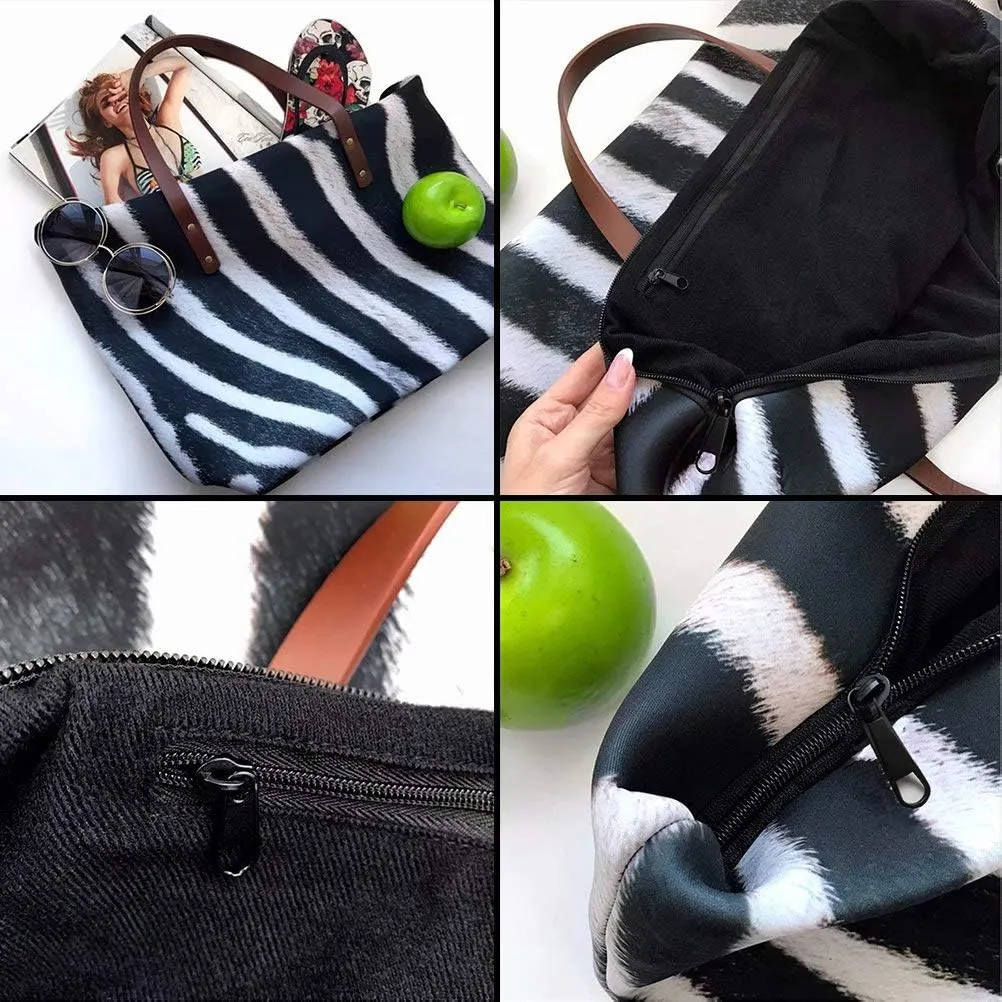 GIFTPUZZ Purses and Handbags for Women Shoulder Tote Bags with Wallets Set of 2, Large Hobo Zip Pocket Leather Wallet