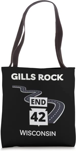 Gills Rock Curvy Road Highway 42 Wisconsin Tote Bag