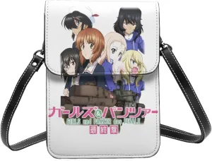Girls Und Panzer Wallet Phone Women'S Fashion Purse Adjustable Handba Crossbody Bags