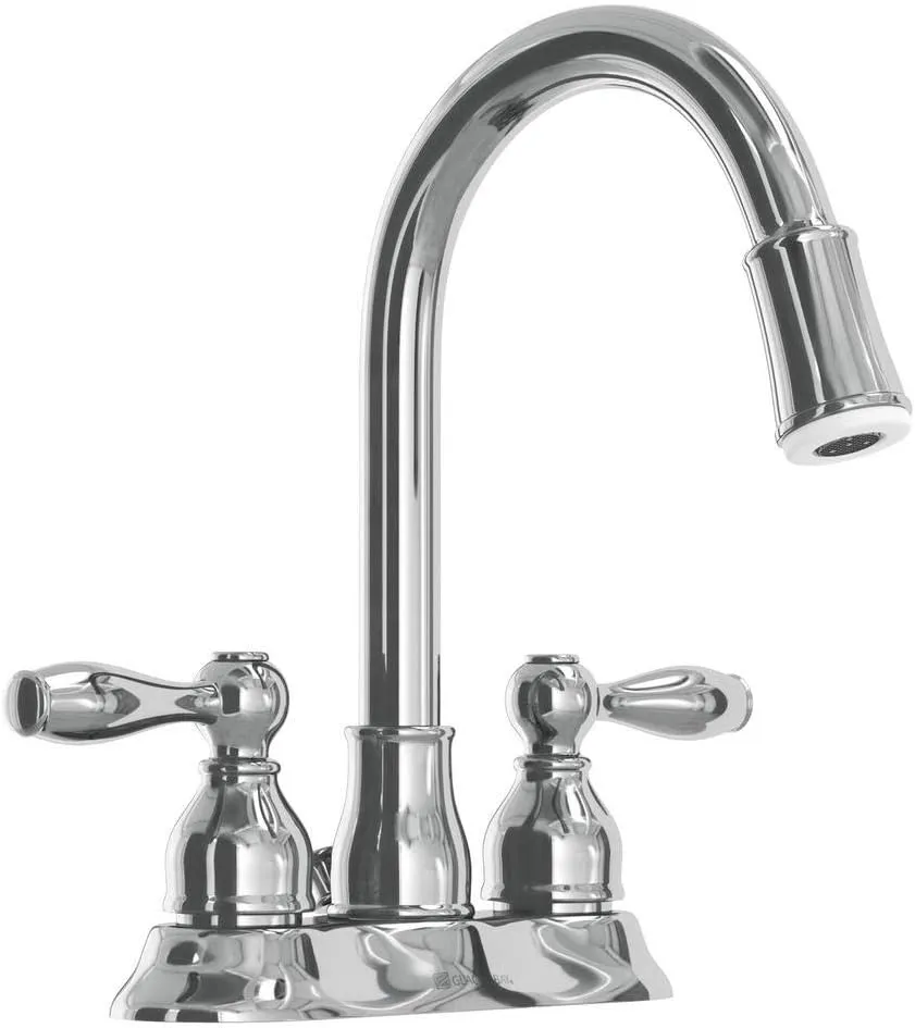 Glacier Bay Mandouri 4 in. Centerset 2-Handle LED High-Arc Bathroom Faucet in Chrome