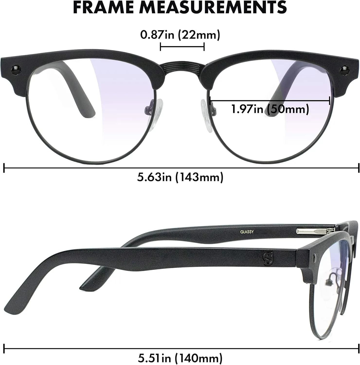 Glassy Morrison Premium Blue Light Blocking Glasses, Anti Eyestrain and Fatigue, Glasses for Computer and Gaming
