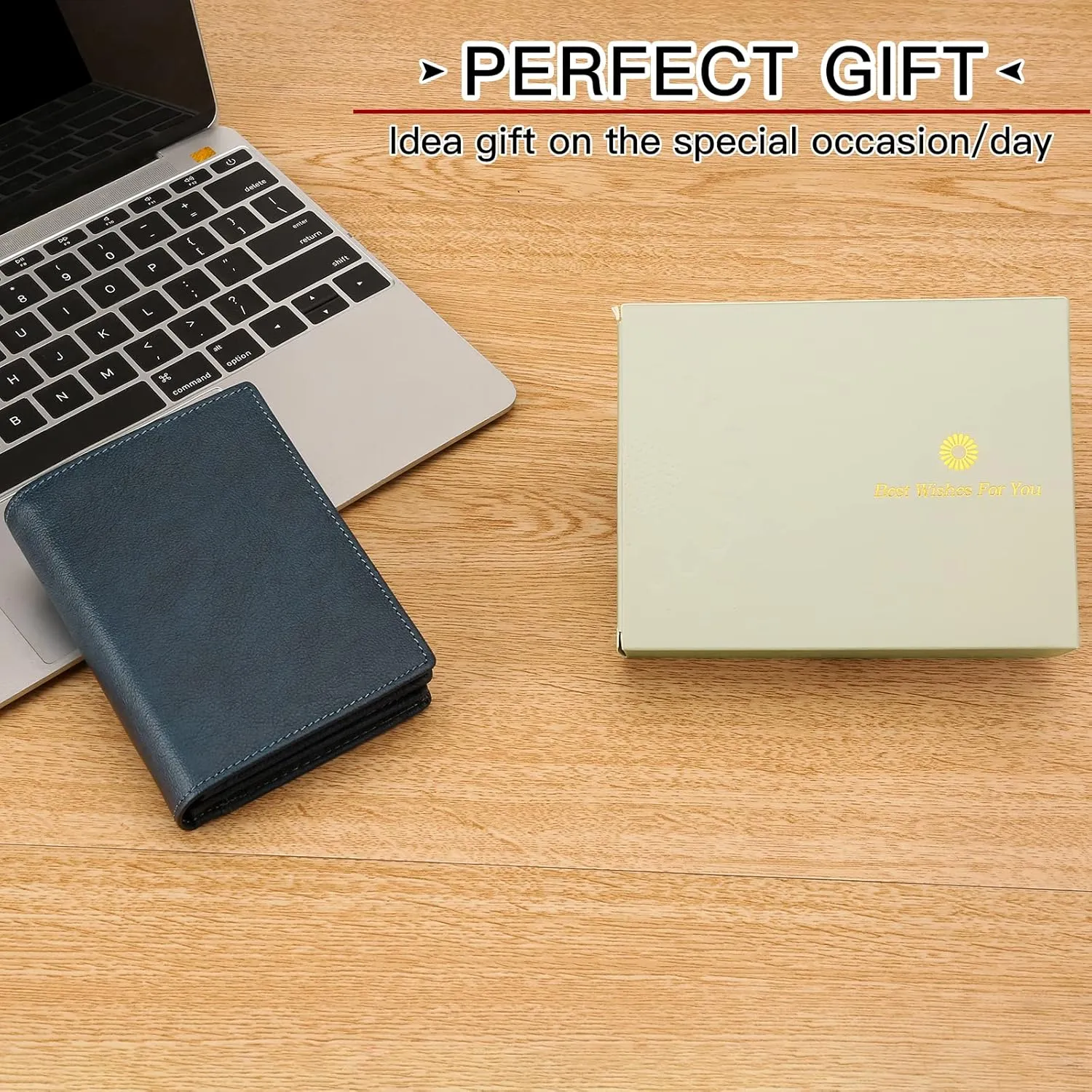 GOIACII Wallets for Men Large Capacity Genuine Leather RFID Mens Bifold Wallet with 16 Card Slots