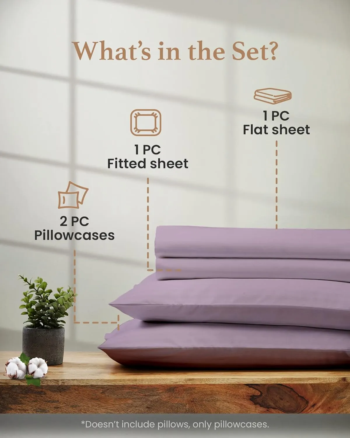 Good Sleep Bedding Cooling Sheets Queen - 1000 TC Queen Sheet Sets, 4 Pc 100% Egyptian Cotton Queen Bed Sheets Set, Sateen Weave, Soft Sheets Queen Size Bed Set Deep Pockets Fits Upto 16" - Lavender