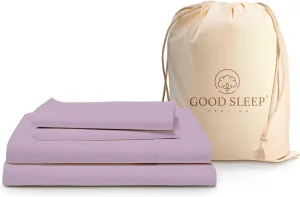 Good Sleep Bedding Cooling Sheets Queen - 1000 TC Queen Sheet Sets, 4 Pc 100% Egyptian Cotton Queen Bed Sheets Set, Sateen Weave, Soft Sheets Queen Size Bed Set Deep Pockets Fits Upto 16" - Lavender