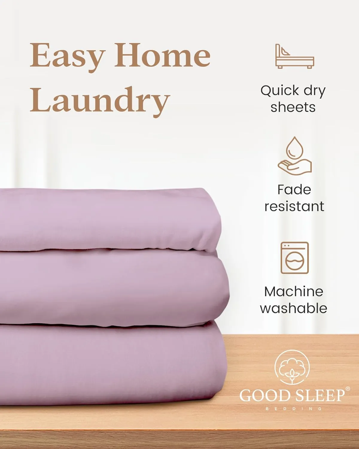Good Sleep Bedding Cooling Sheets Queen - 1000 TC Queen Sheet Sets, 4 Pc 100% Egyptian Cotton Queen Bed Sheets Set, Sateen Weave, Soft Sheets Queen Size Bed Set Deep Pockets Fits Upto 16" - Lavender