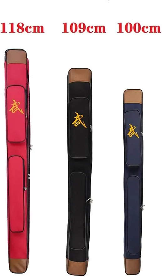 GOONSDS Sword Bag Double Layer - Carrying Multifunctional Weapon Bag for Martial Arts Kung Fu Taichi Sword,Blue,109