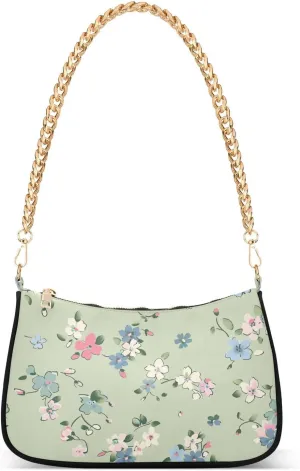 Green Crushed Flower trendy chain bag for women crossbody purse womens handbags for for traveling