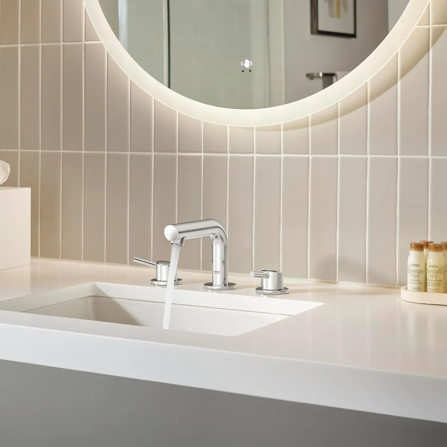 GROHE 20572001 Concetto, 8-inch Widespread 2-Handle S-Size Bathroom Faucet 1.2 GPM, Chrome