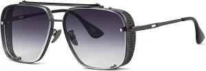Gtand Fashion Oversized Square Aviator Gradient Sunglasses For Men Vintage Metal Side Shield Steampunk Sun Glasses 64mm