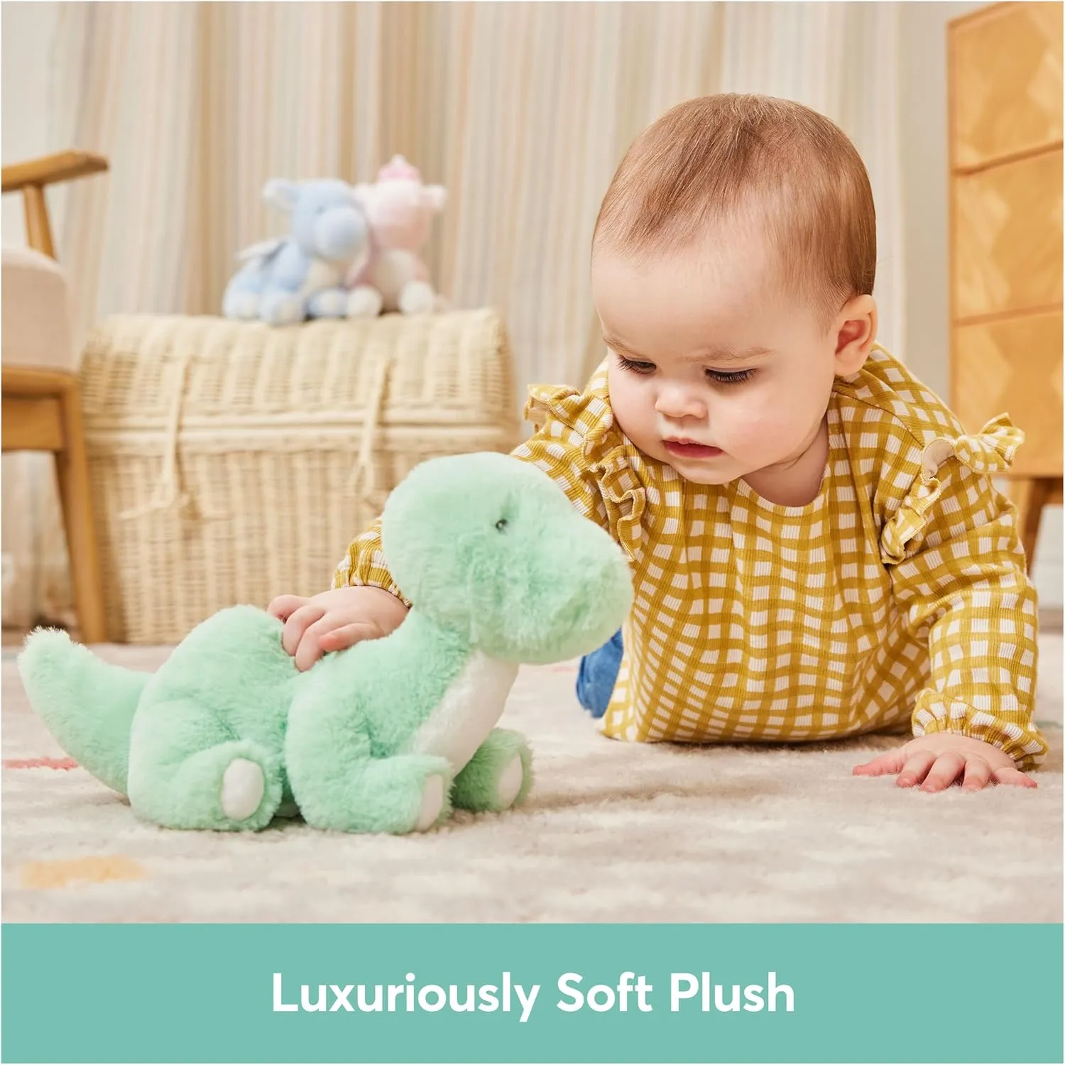 GUND Baby Fern Dinosaur Plush, Stuffed Animal for Babies and Toddlers, Green, 10”