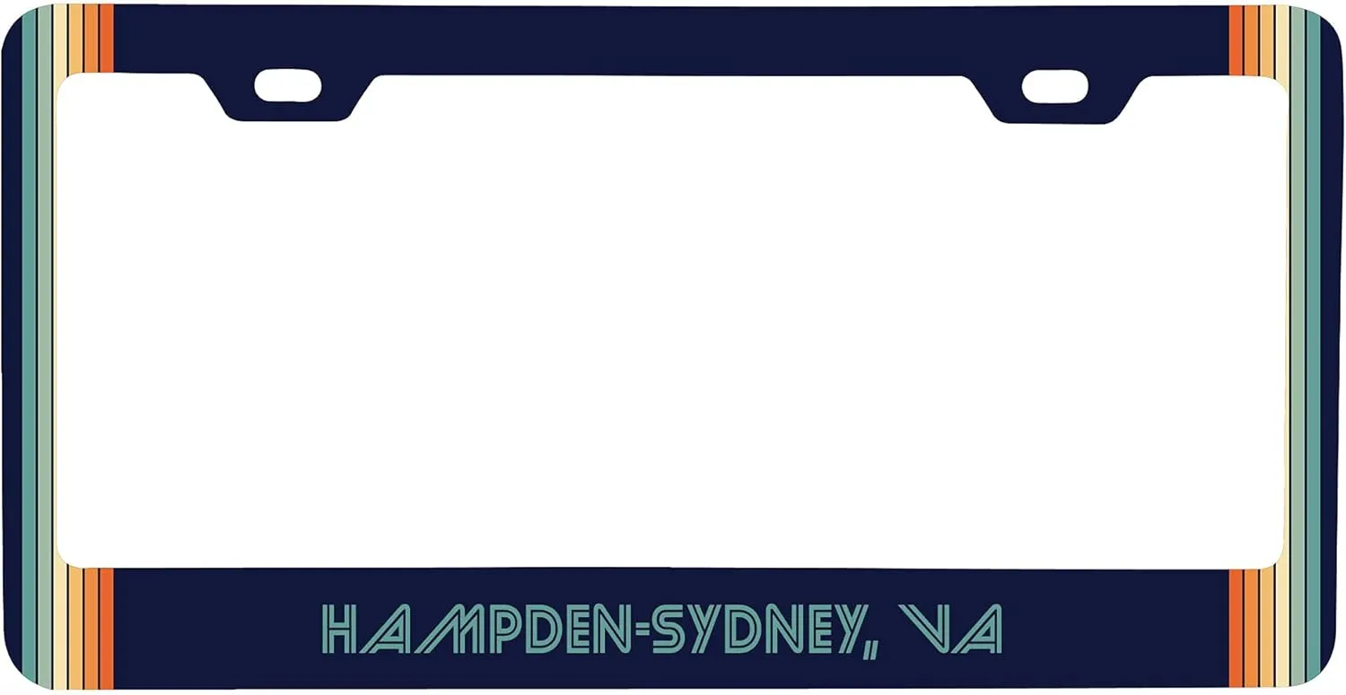 Hampden-Sydney Virginia Car Metal License Plate Frame Retro Design