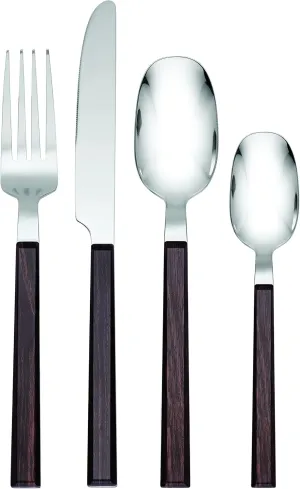 Hampton Forge 894318 Henley Brown 16 Piece Flatware Set