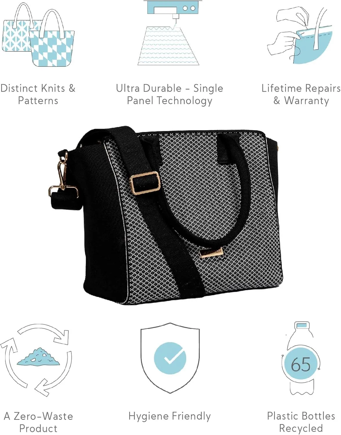 Handbag for Women & Girls | Stylish and spacious bag with premium metal fittings and crossbody strap.