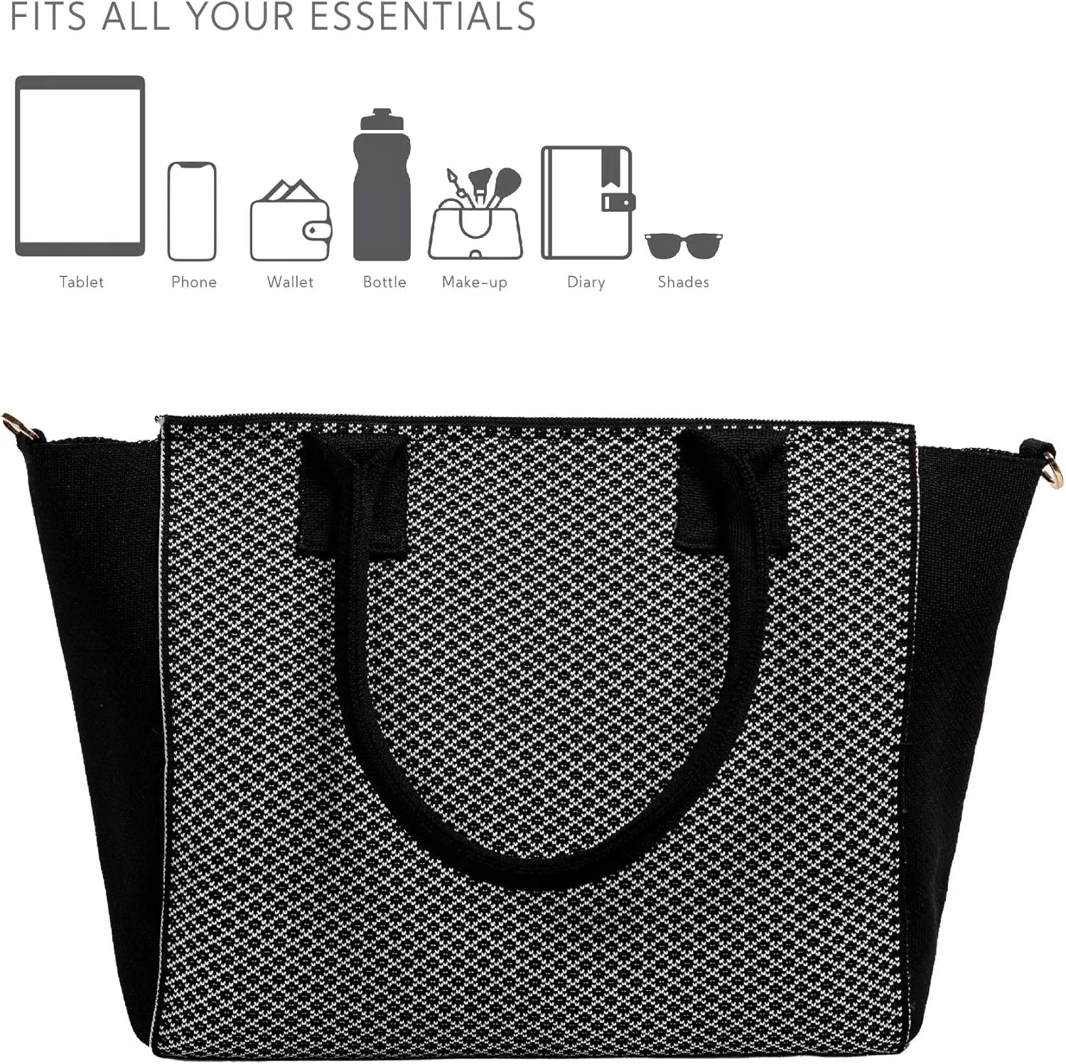 Handbag for Women & Girls | Stylish and spacious bag with premium metal fittings and crossbody strap.
