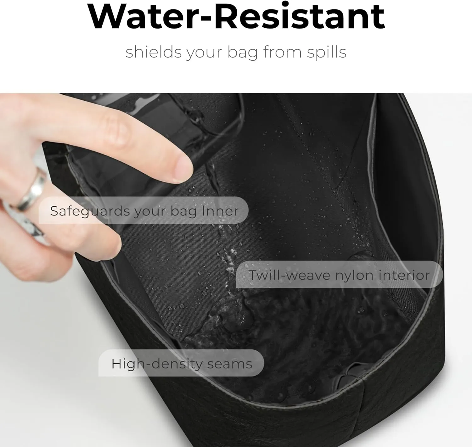 Handbag Organizer Insert for CHANEL 22 Small Handbag, Custom Fit Inside Premium Matte Black Lightweight WaterResistant Purse Insert