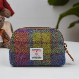 Harris Tweed Mini Travel Makeup Carrying Case Cosmetic Bag Portable Electronics Accessories Organizer Coin Purse (No.2163)
