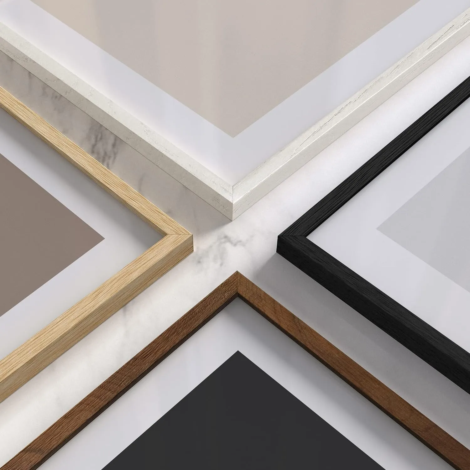 Haus and Hues 8"x10" Black Oak Wood Frames Set of 6 - 8x10 Picture Frame Set of 6, 8x10 Picture Frames Set of 6, Black 8x10 Picture Frame, 8x10 Black Frame, Black 8x10 Picture Frame Set of 6 8x10 Picture Frame 6 Pack