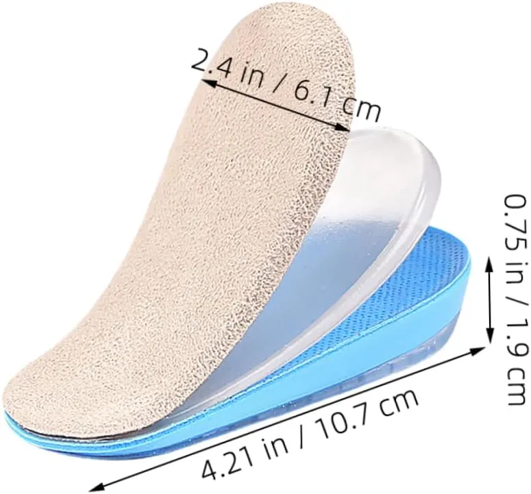 Heightening Rear Pad Layer Gel Heel Cushion Adjustable Shoe Insole for Men Women Walking Boot
