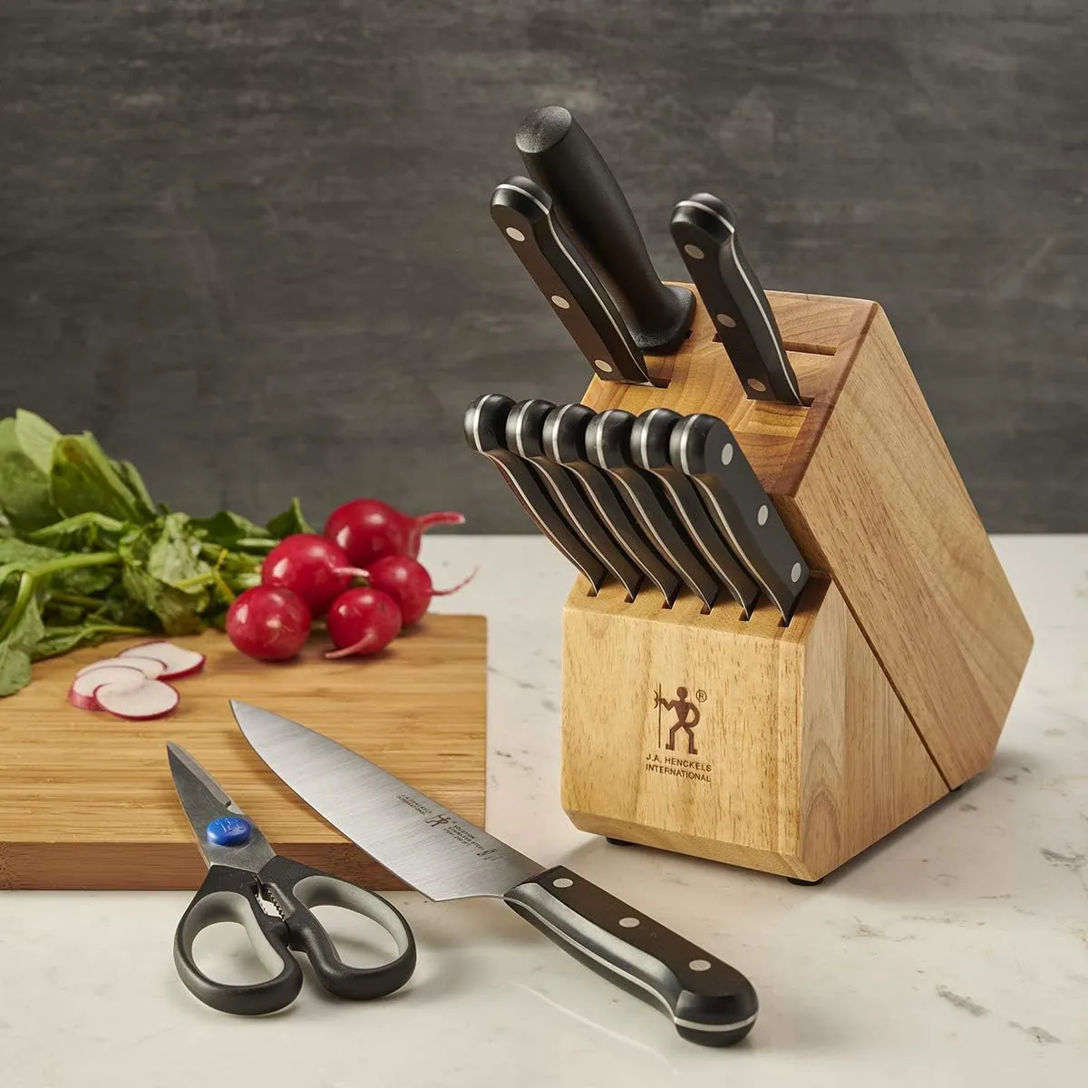 Henckels Solution 12-pc Knife Block Set - Natural