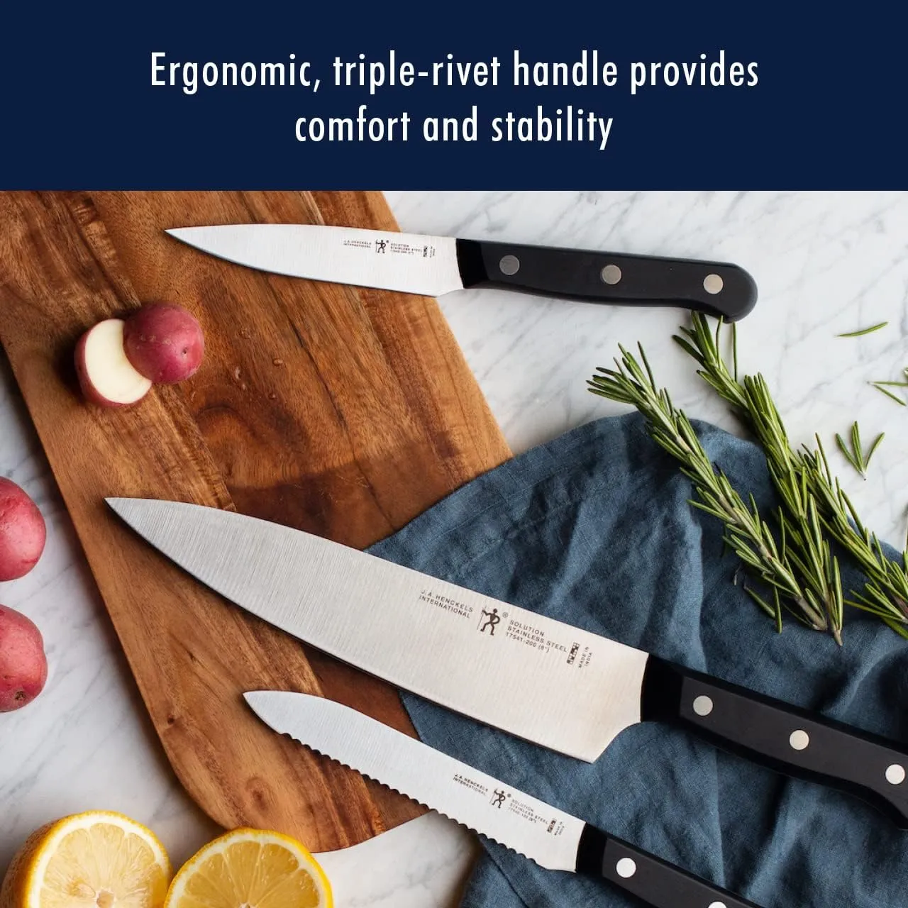 HENCKELS Solution Razor-Sharp 16-pc Self Sharpening Knife Block Set, Chef Knife, Bread Knife, Steak Knife, German Engineered Informed by 100  Years of Mastery