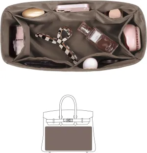 Hermes Birkin 30 Insert - Silky Bag Shaper, Lightweight & Soft Touch, Etoupe Grey