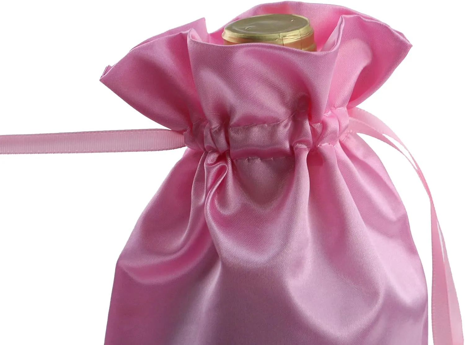HEVSTIL Satin Wine Bags - 10pc Gift Set with Decorative Bows, Reusable Bottle Covers for Christmas, Wedding, Birthday, Travel & Parties