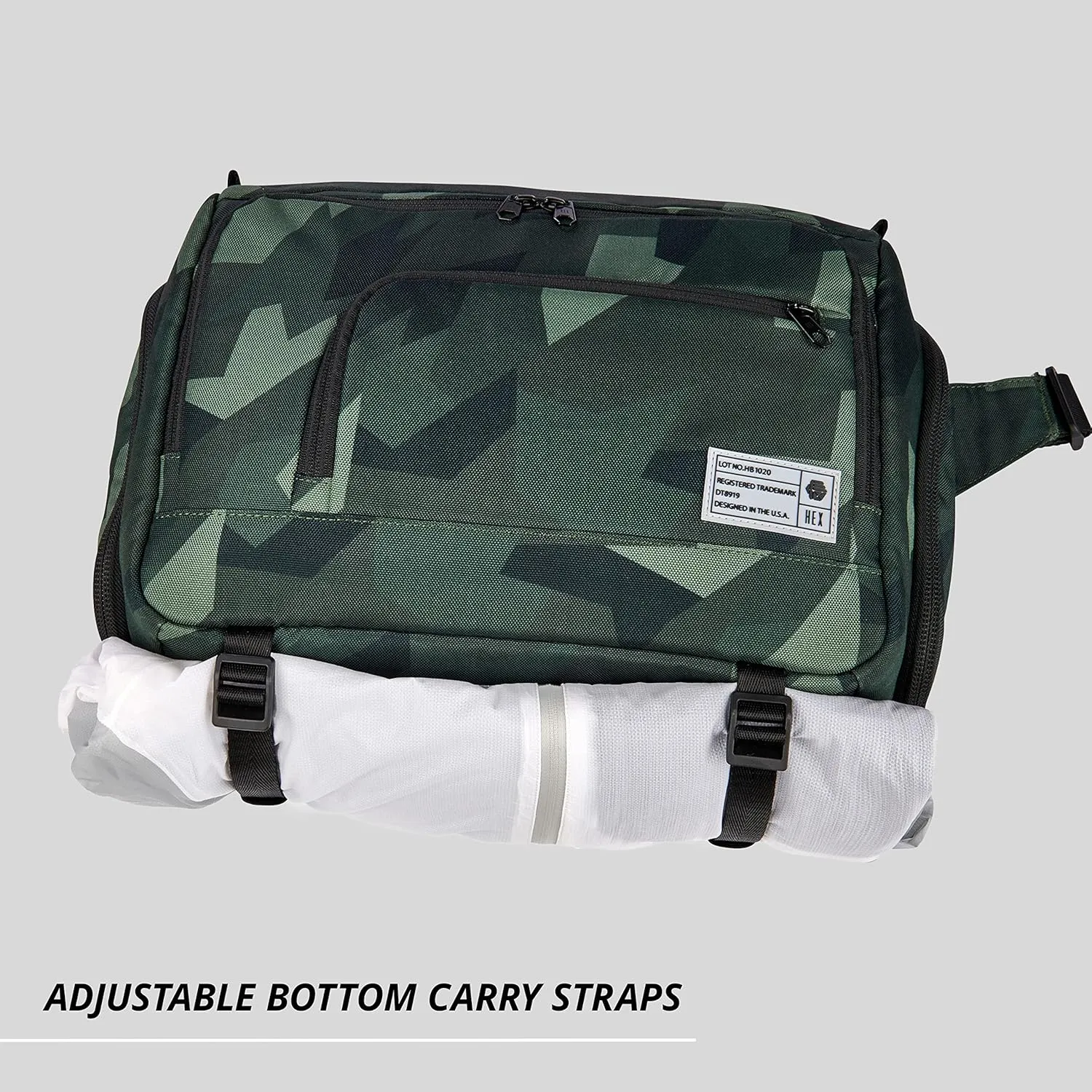 HEX Ranger DSLR XL Camera Sling – with Adjustable Carry Straps, Ample Interior Dividers, Water-Resistant Fabric, YKK Premium Zippers & More - Camo