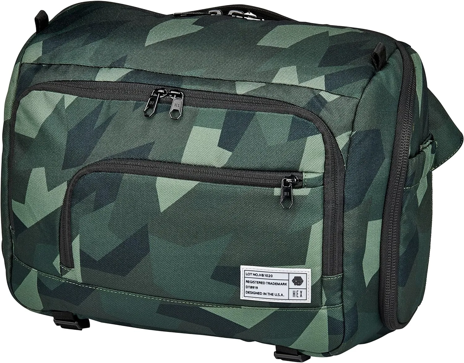 HEX Ranger DSLR XL Camera Sling – with Adjustable Carry Straps, Ample Interior Dividers, Water-Resistant Fabric, YKK Premium Zippers & More - Camo