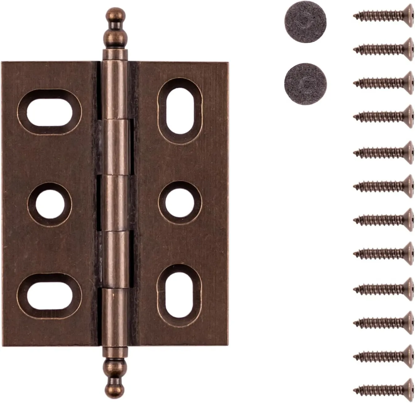 Hickory Hardware P8290-15R Mortise Hinge Collection Flush/Full Inset for Face Frame Cabinets - Easy Installation, Free Swinging Self-Closing Hinge - Wellington Bronze Finish - Pack of 1 Pair