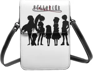 Higurashi When They Cry Wallet Phone Women'S Fashion Purse Adjustable Handba Crossbody Bags