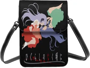 Higurashi When They Cry Wallet Phone Womens Fashion Purse Adjustable Handba Crossbody Bags