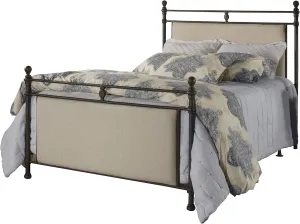 Hillsdale Furniture Ashley Bed Set, King, Rustic Brown and Linen Stone