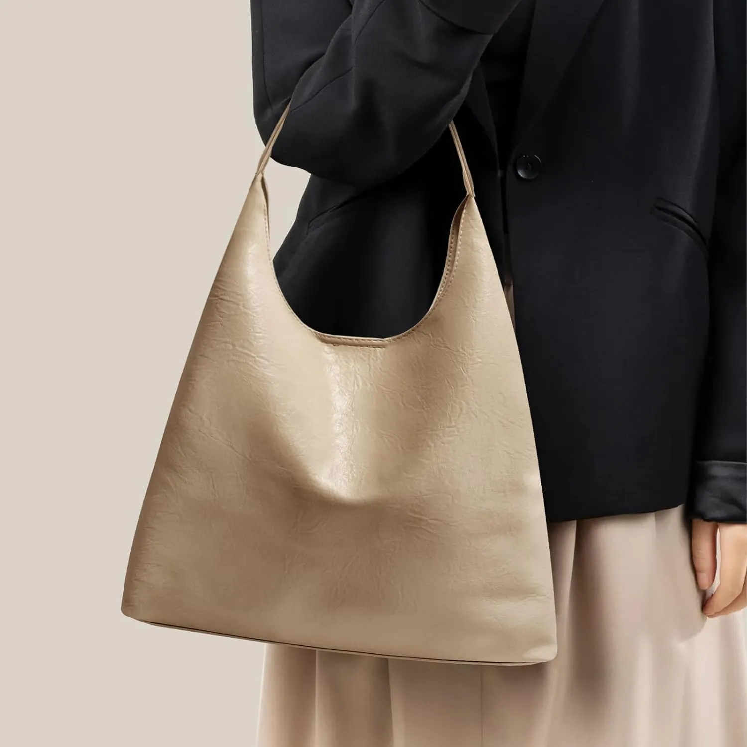 Hobo Tote Bag for Women Slouchy Bags with Small Purse, Designer Handbags for Women Large Capacity Shoulder Bag