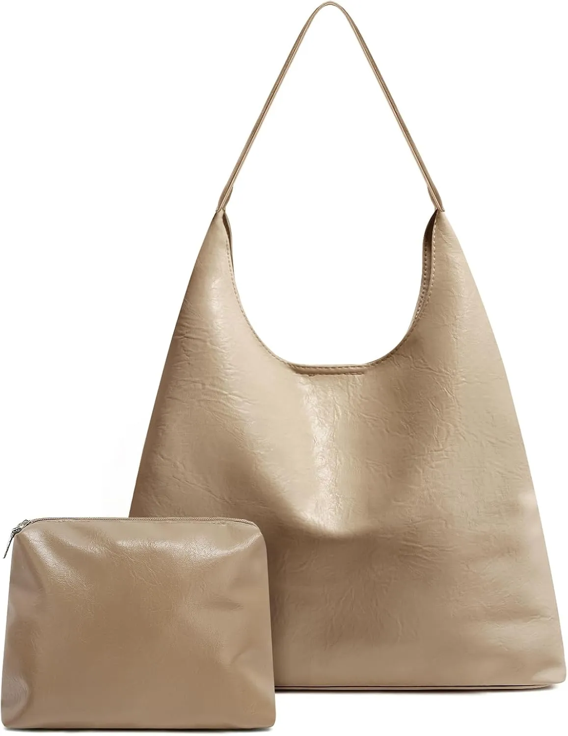 Hobo Tote Bag for Women Slouchy Bags with Small Purse, Designer Handbags for Women Large Capacity Shoulder Bag