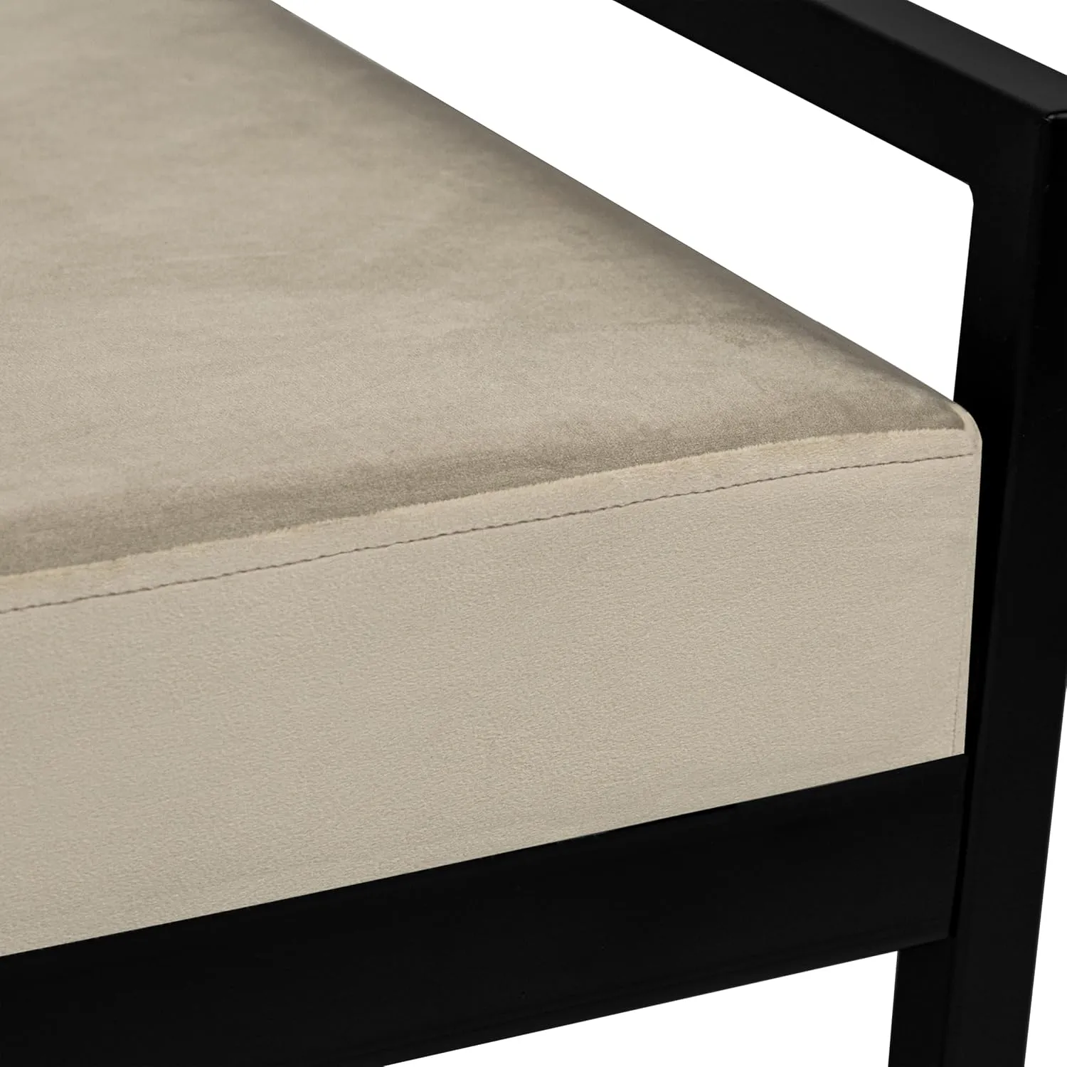 HomePop Modern Velvet Metal Bench| Modern Bench with Metal Leg | Bench for Living Room & Bedroom | Decorative Home Furniture - Fawn Velvet