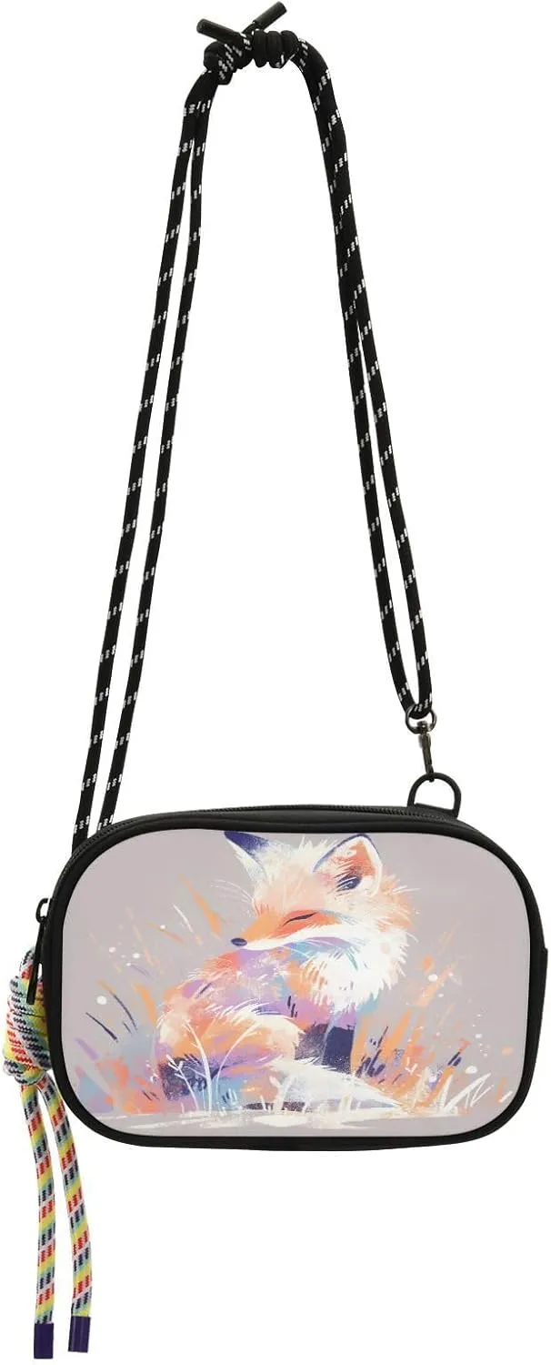Hopeful Fox Sandy Brown Womens Cross Body Bag Trendy Shoulder Bags with Adjustable Strap for for Men Shopping
