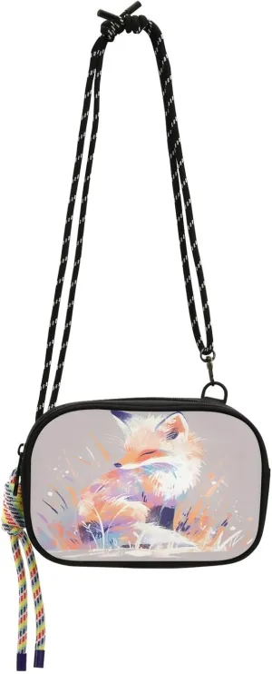 Hopeful Fox Sandy Brown Womens Cross Body Bag Trendy Shoulder Bags with Adjustable Strap for for Men Shopping