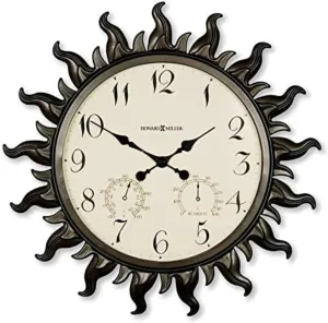 Howard Miller Clio Wall Clock II 549-559 – Indoor/Outdoor Metal Frame with Quartz Movement