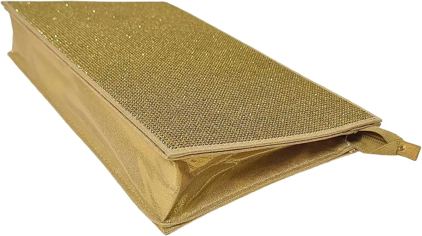 HUANG ZHUANG Large Wristlet Handbag for Women Evening Bags Envelope Clutches Purses with Rhinestones Party Prom Handbag