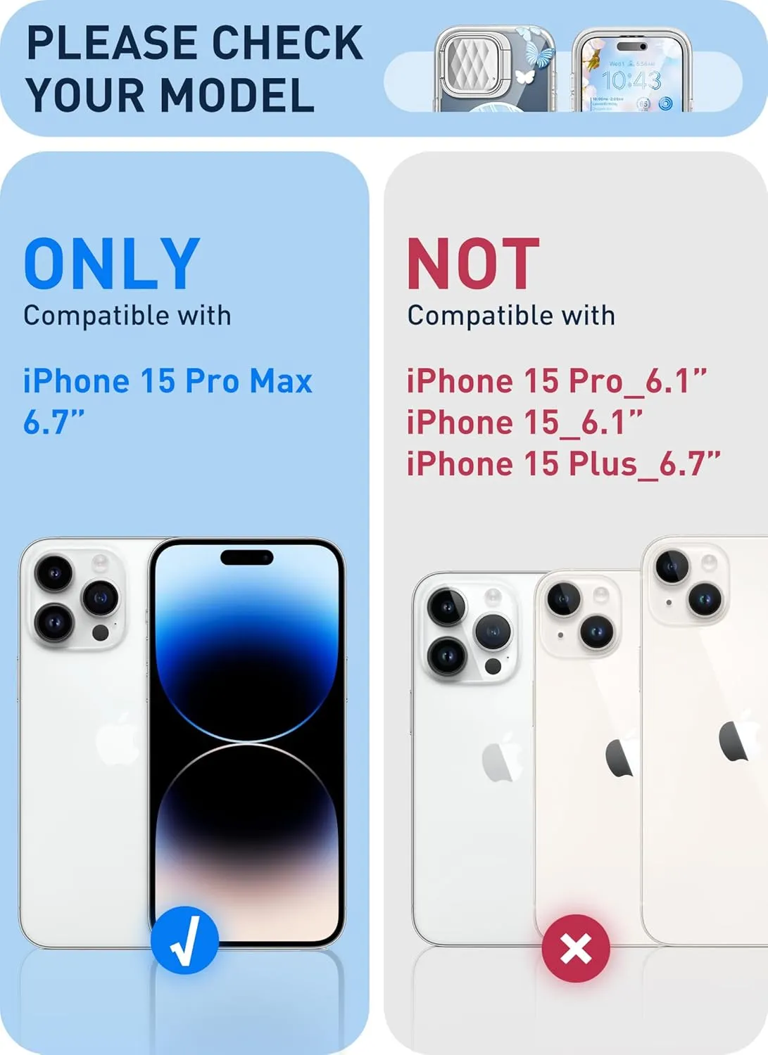 i-Blason Cosmo Magnetic for iPhone 15 Pro Max Case with Camera Cover Stand [MagSafe Compatible] Slim Full-Body Phone Case for iPhone 15 Pro Max with Built-in Screen Protector & Kickstand (Bluefly)