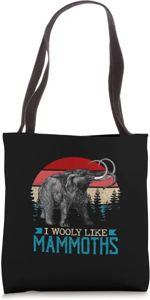 I Wooly Like Mammoths Exticnt Animal Mammoth Tote Bag
