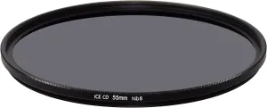 ICE CO Slim MC ND8 Filter Neutral Density ND 8 3 Stop 16 Layer Nano Multi-Coated Optical Glass (55mm)