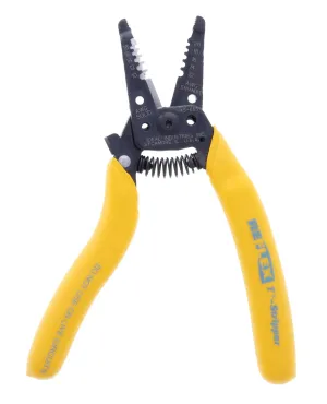 IDEAL Electrical 45-655 Reflex Super T Stripper - 10-18 AWG Solid, 12-20 AWG Stranded, Yellow, Wire Stripper, Plier Nose, Slide Lock, Textured Grips