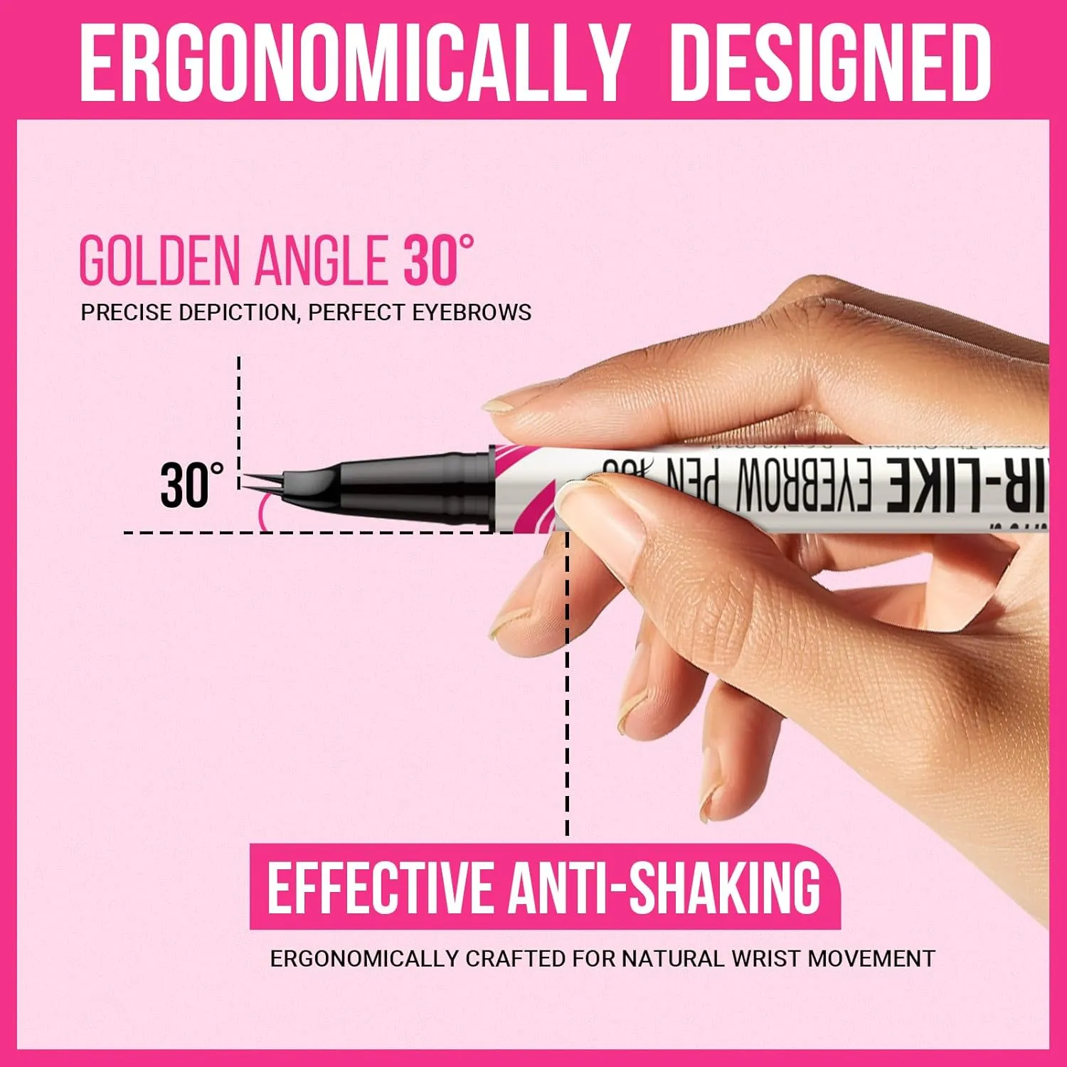 iMethod Curved Eyebrow Pen - 2-in-1 Dual-Ended Microblading Eyebrow Pencil with Curved Tip and Precise Brush-Tip, Brow Pen for Natural Hair-Like Brows, Lasts All-Day, Blonde