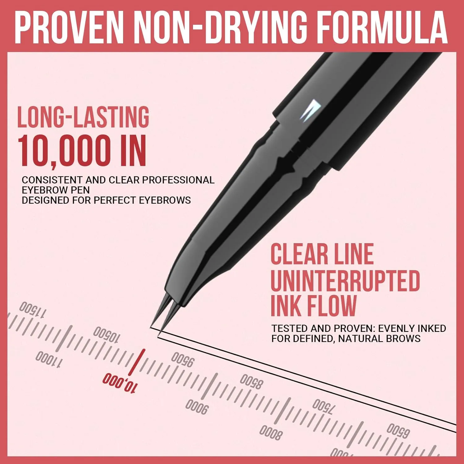 iMethod Curved Eyebrow Pen - Eyebrow Pencil, Brow Pencil 2-in-1 Dual-Ended Microblading Eyebrow Pen with Micro-Fork-Tip and Precise Brush-Tip Create Natural Hair-Like Brows, Last All-Day, Dark Brown